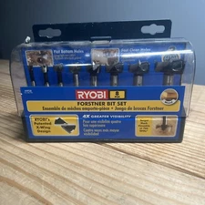 RYOBI 8 PC Forstner Bit Set A9FS8 X-Wing Design Greater Visibility A