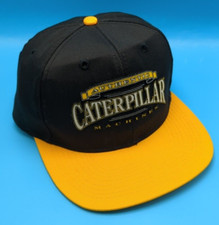 CATERPILLAR CAT MACHINES hat licensed black yellow adjustable snapback cap
