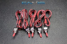5 PCS ON OFF MINI TOGGLE SWITCH PRE WIRED 20 IN 3 AMP 250V 6A 125 VAC IBMTS