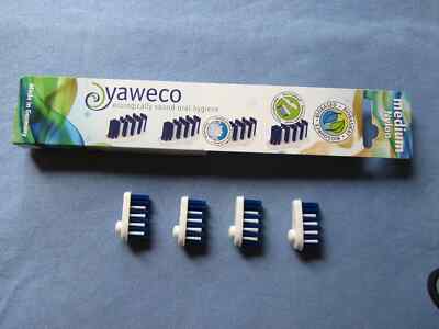 Yaweco - Nachfüllpack Ersatzbürstenköpfe mittel 4 Stück - 1 Packung