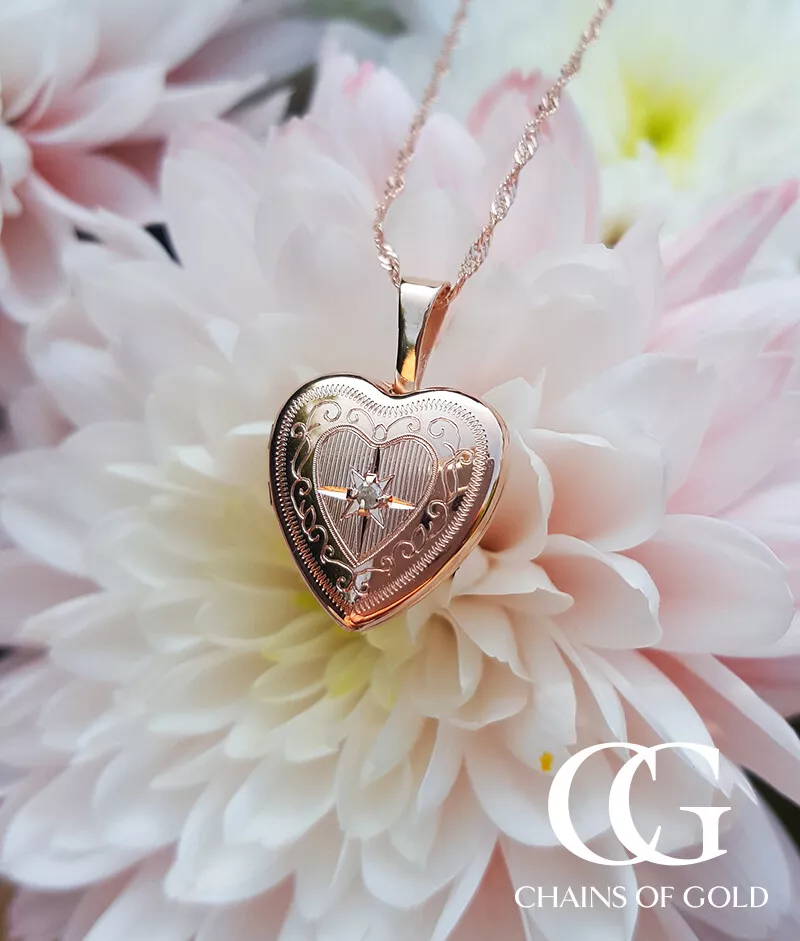 Rose cheap shaped locket