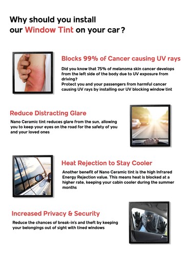 Precut Window Film Automotive Nano Ceramic Tint for GMC Canyon 2023-2025 4 Door - Picture 4 of 7