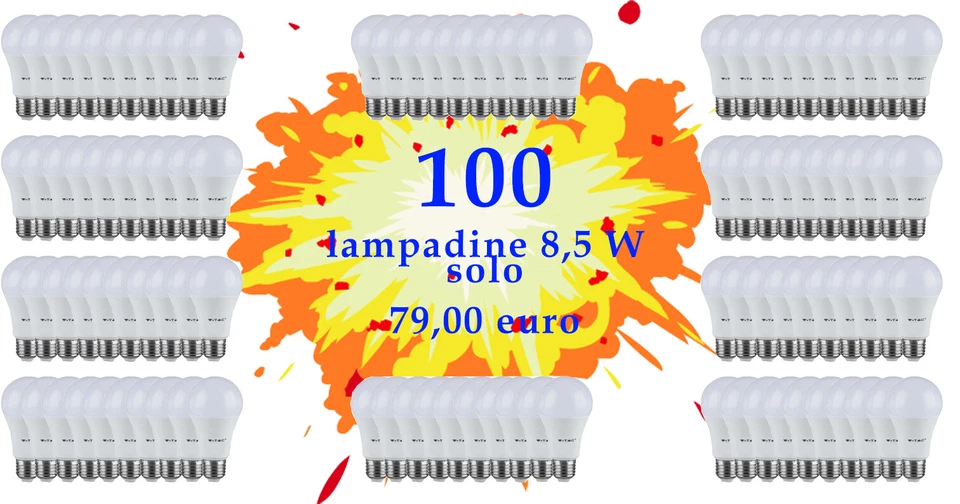 V-TAC Lampadina LED E27 8,5W A60 100 pezzi