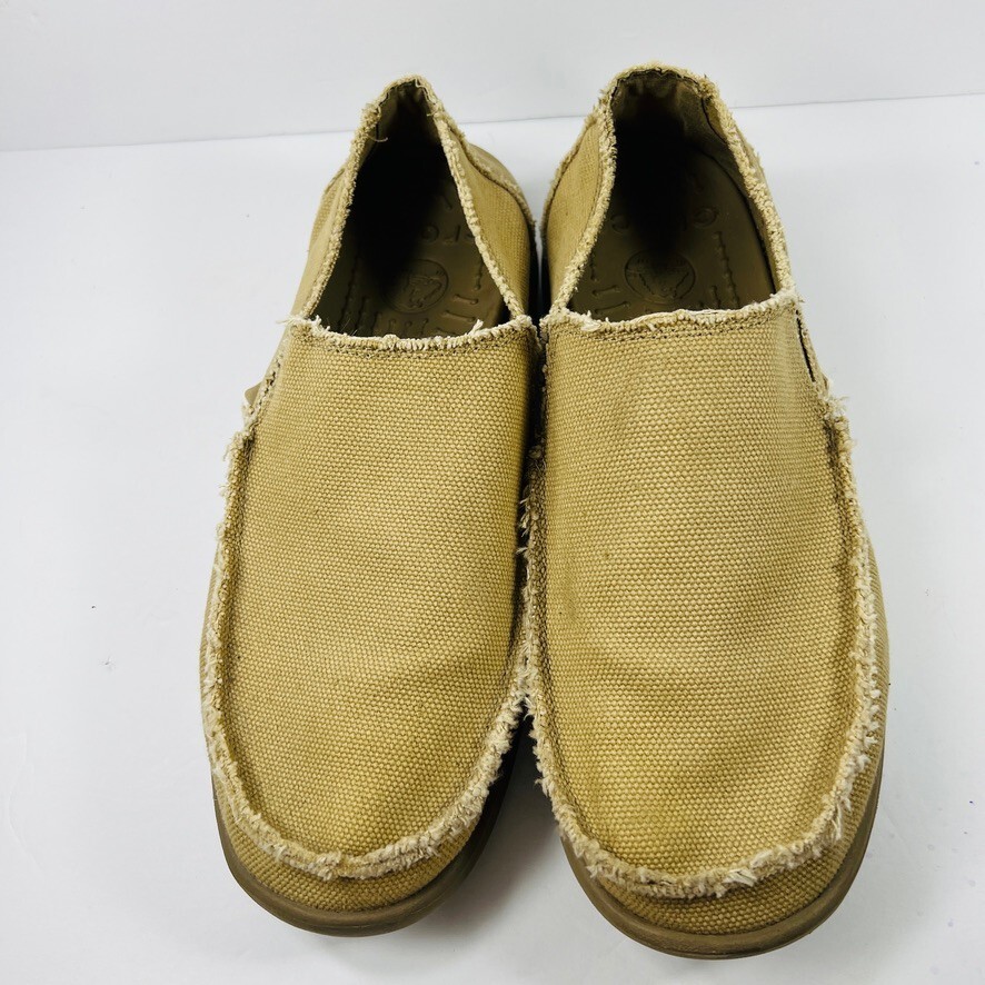 Crocs Venture Santa Cruz 10128 Sz 9 Loafers Canvas Slip On Shoes Beige Walking Crocs Venture Santa Cruz 10128 Sz 9 Loafers Canvas Slip On  main image 4