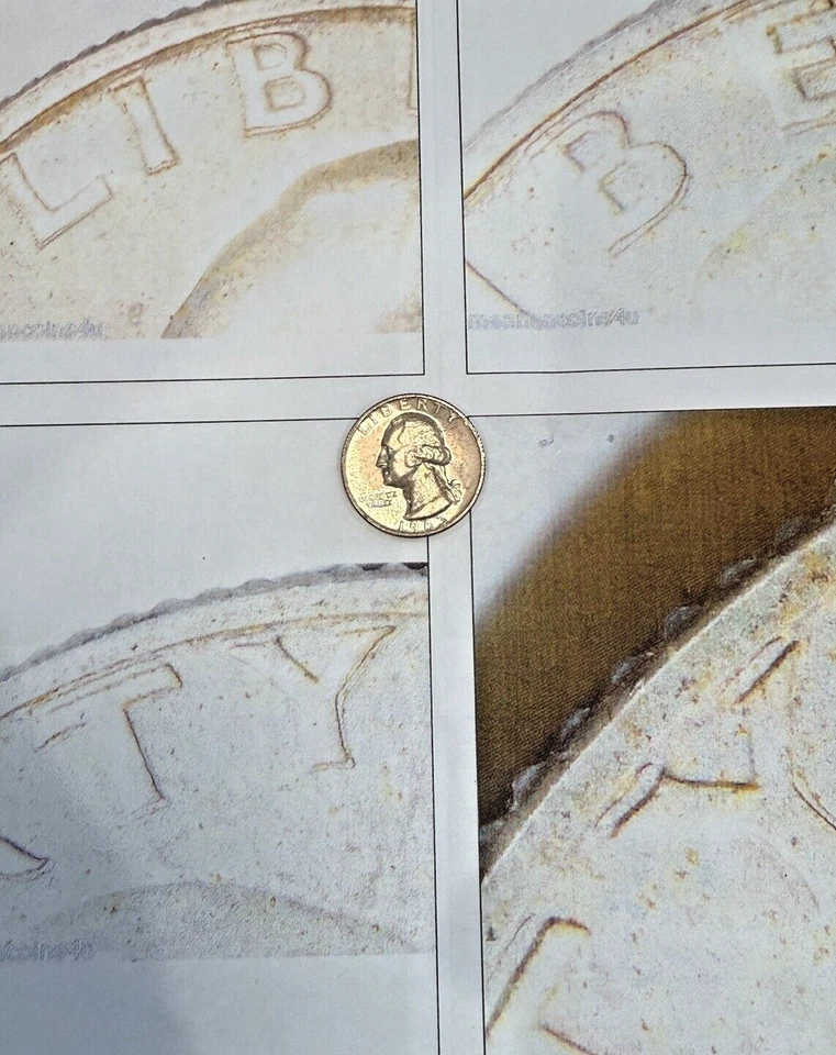 1963-P Silver Proof 25c ~ ERROR Doubled Die Obverse ~ Toned Bargain ~ H98 - Image 3 of 4