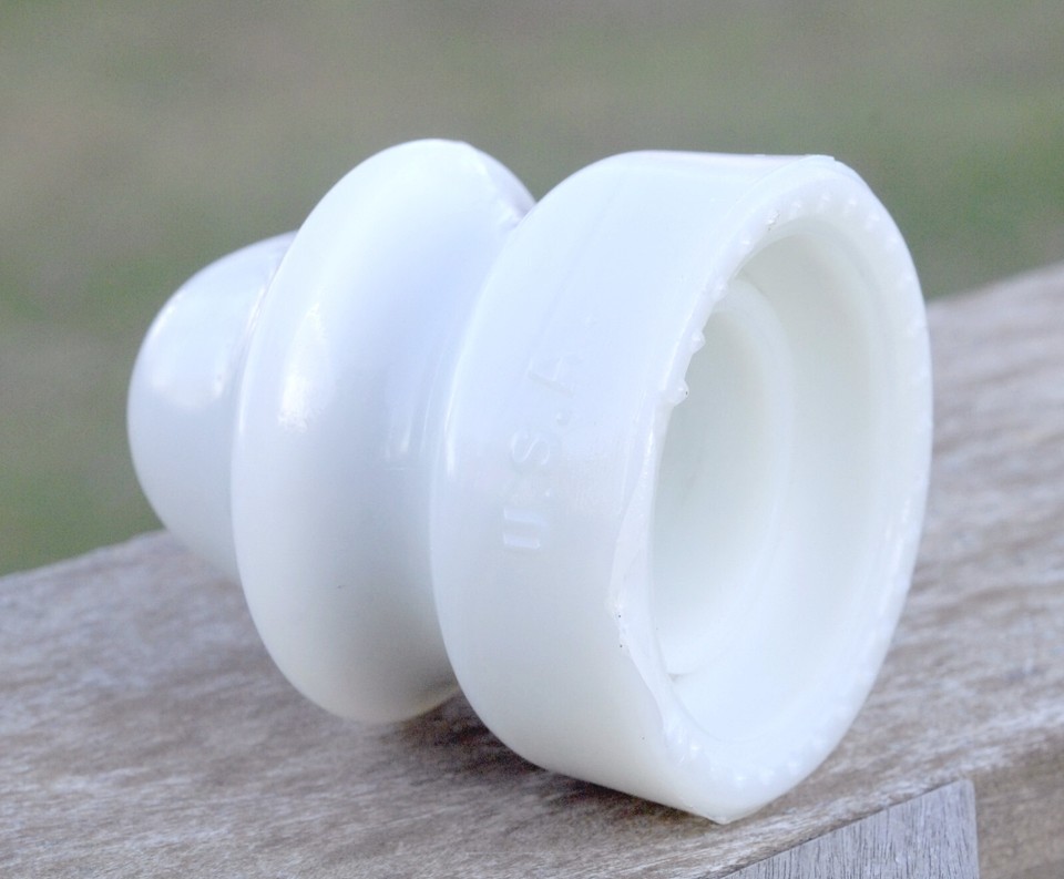 MAYDWELL 20 WHITE WITH GREEN TINT MILK GLASS INSULATOR eBay