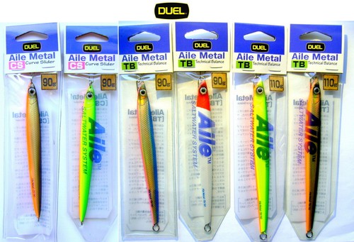 DUEL Aile Metal CS & TB 90g. 110g. Shore Jigging,JIG,Saltwater Hard Fishing Lure - Afbeelding 1 van 21