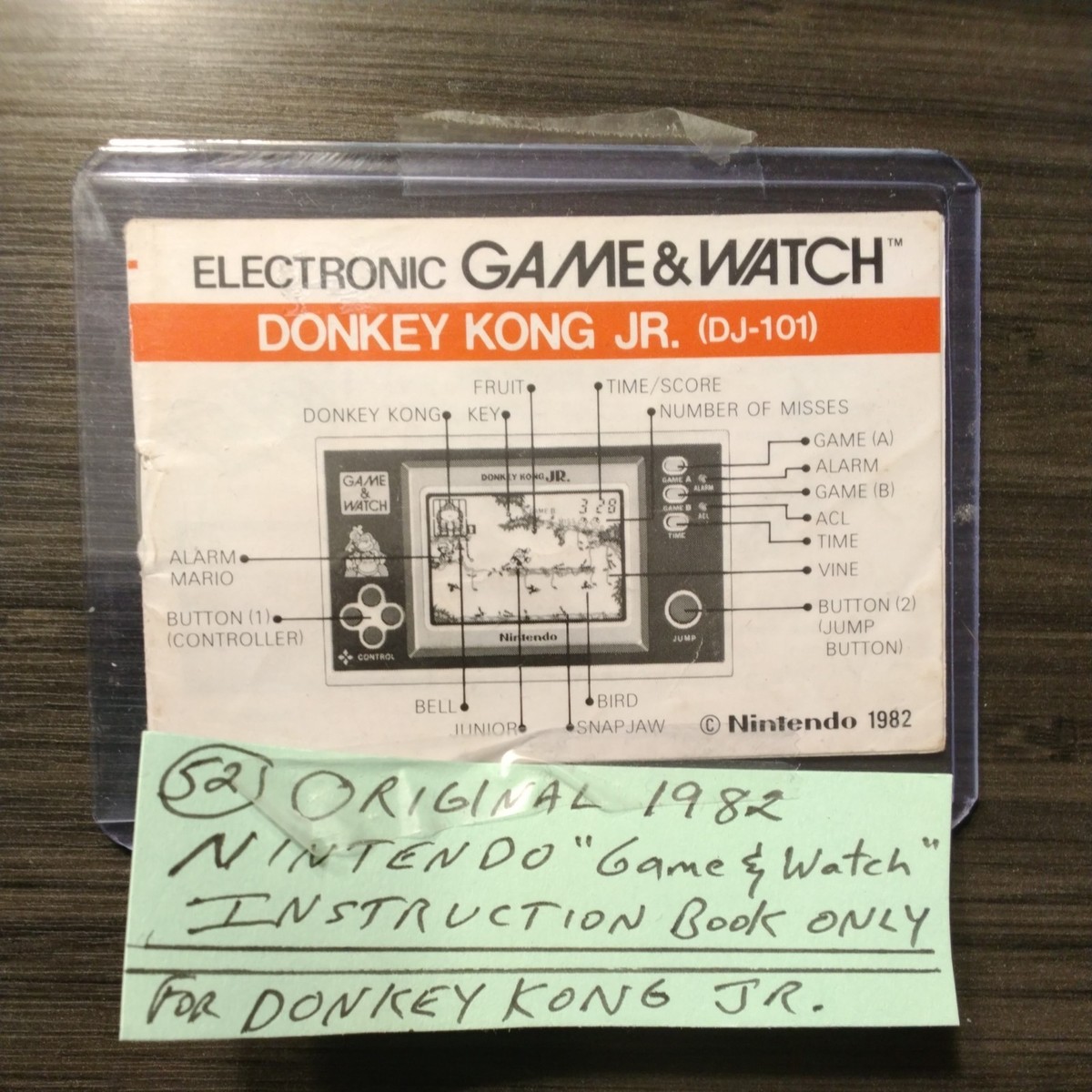 Nintendo Game & Watch Donkey Kong Jr Vintage Handheld LCD Video