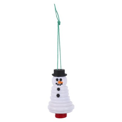 DIY Holiday Snowman Ornament Kit 1 Reusable Plastic Button Christmas Craft Set