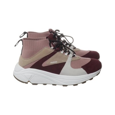 Hugo Boss, Trainingsschuhe, Größe: 38, Leder, Rot/Beige/Mehrfarbig, Damen #k18
