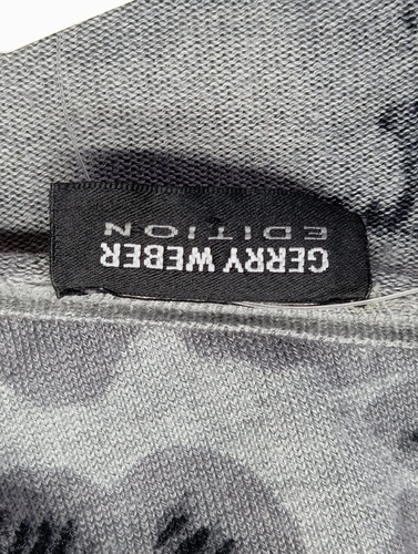 Gerry Weber Cardigan Donna Grigio Nero Fiori Seta (IT 44, EU 40) - Foto 3 di 6