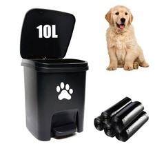 Dog Poop Trash Can Outside, Dog Waste Trash Can with Lid Odor Control for Out...