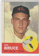 ⚾  1963 Topps # 24 BOB BRUCE Houston Colt .45s  (Excellent) **free shipping** ⚾