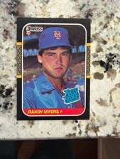 1987 DONRUSS RATED ROOKIE CARD NEW YORK METS RANDY MYERS #29. rookie card picture