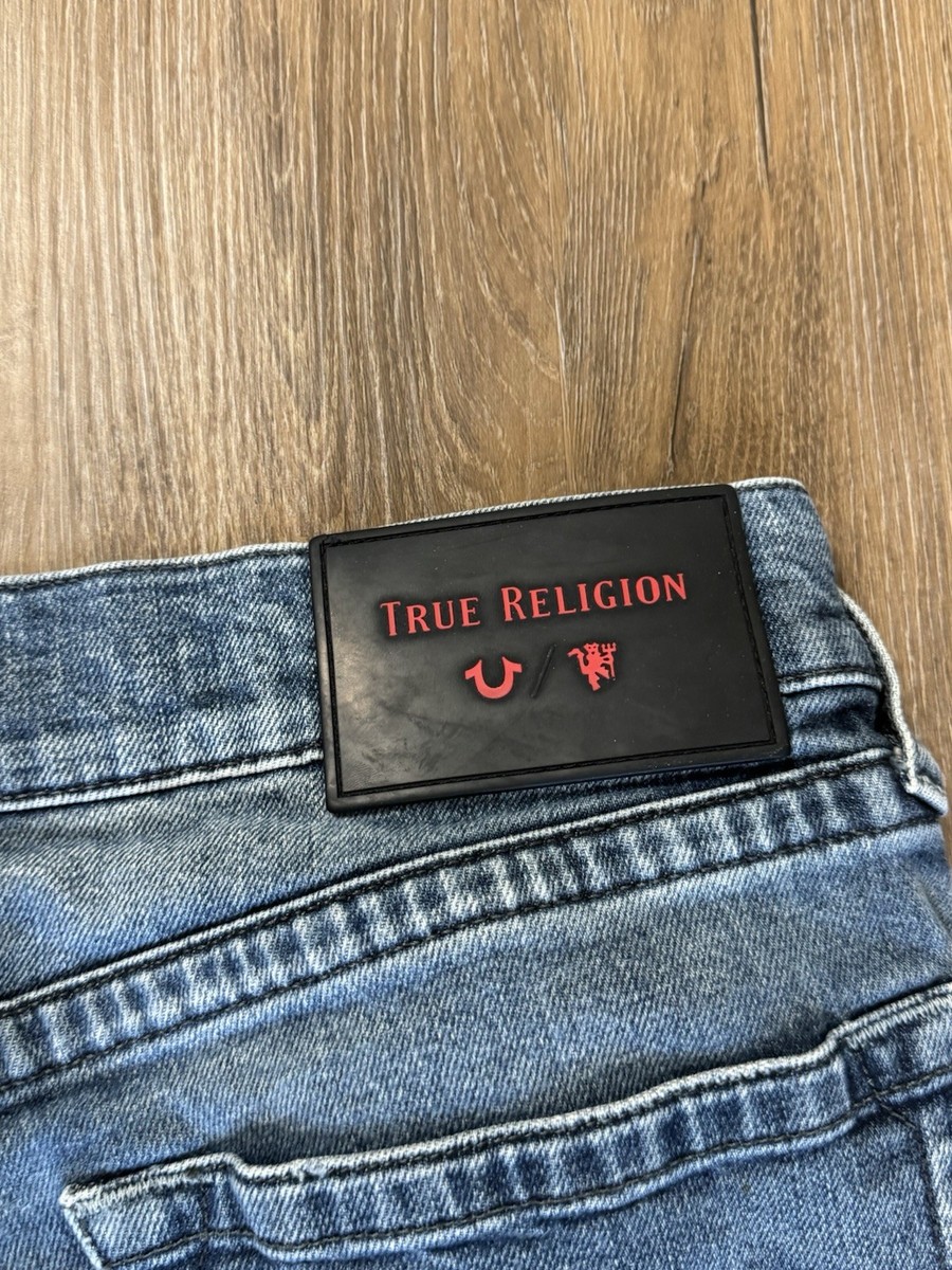 True Religion x Manchester United Jeans Mens 33x32 Blue Cotton
