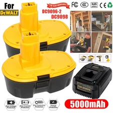 2PACK 18 Volt For DeWalt 18V 5.0Ah Battery or Charger DC9096 DC9099 DC9096-2