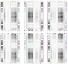 6PCS 400 Point Breadboard Kit Solderless Breadboards for Arduino Project Small B