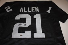 ERIC ALLEN SIGNED AUTOGRAPHED CUSTOM RAIDERS BLACK JERSEY #21 BECKETT COA