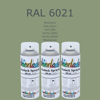 3 x Dekolack Spraydose 400 ml RAL 6021 Blassgrün Pale green Vert pâle Verde páli