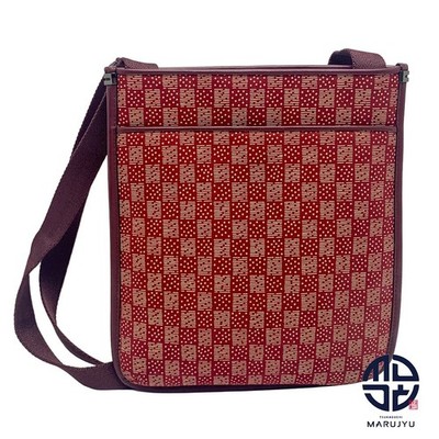 Indenya INDEN-YA Koshu Inden Karichi Matsu Red × White Shoulder Bag Used MARJ-0