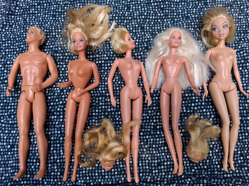 TLC Barbie Parts Lot: Barbie, My Scene, Skipper, Ken