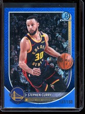 2025 Bowman Chrome Stephen Curry Blue Mojo Refractor /150 Warriors