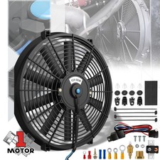 16 In Universal Electric Radiator Engine Cooling Fan 12v Relay Kit Mounting Kit