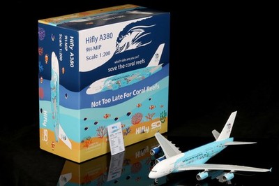SQ Wings 1:200 HiFly Malta 9H-MIP Airbus A380-800 Modellflugzeug