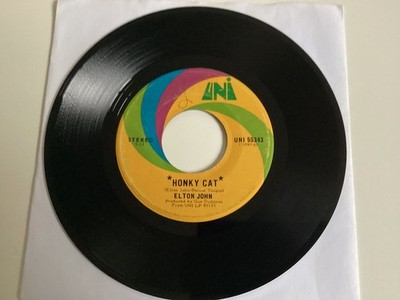 ELTON JOHN Honky cat, Slave 7  45 VINYL single, Original U.S pressing  (V