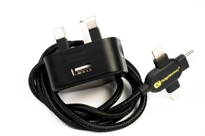 RidgeMonkey Vault 12W USB Mais Power Adaptor Powerbank UK Adaptor 3 Pin  NEW