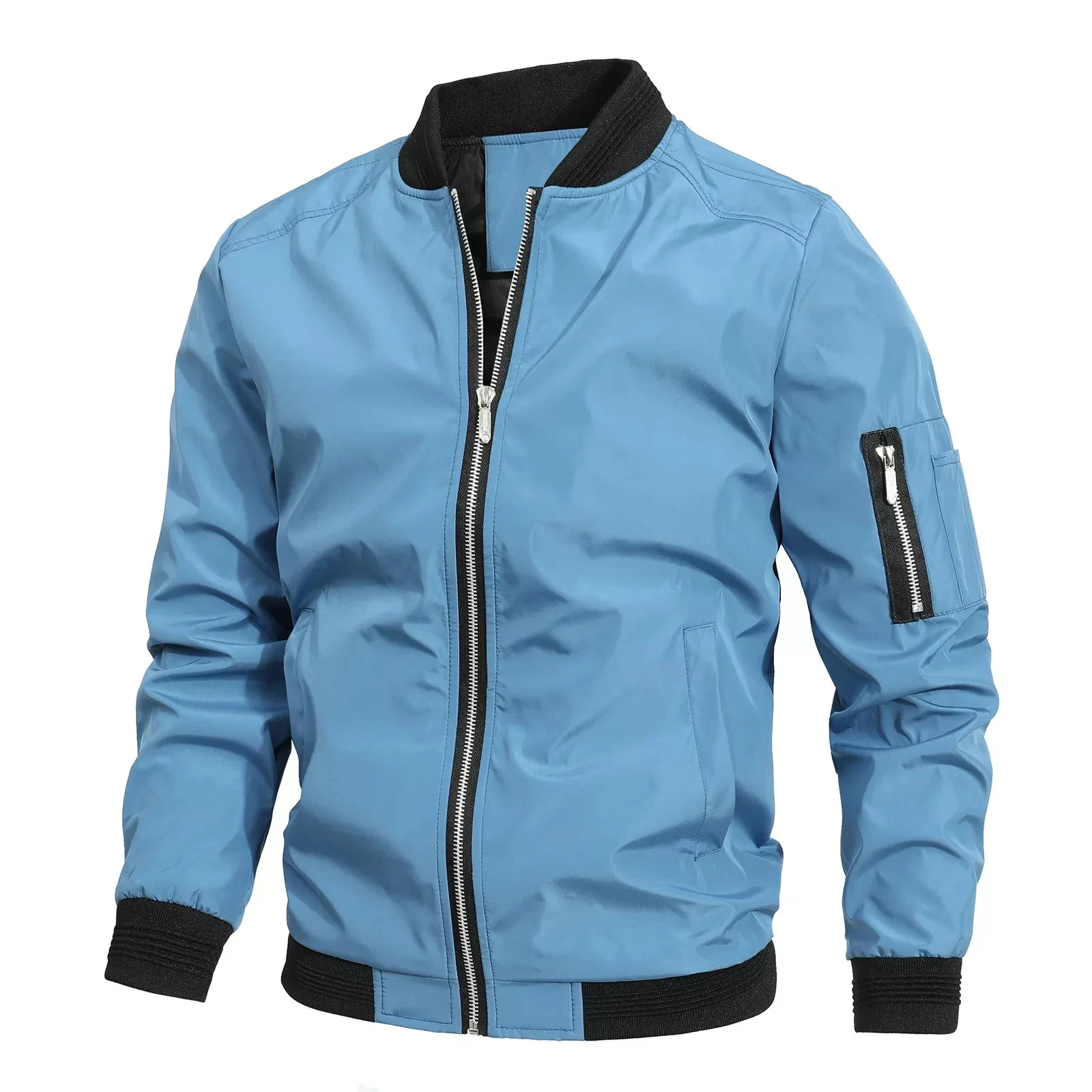 Windbreaker Jacket Casual Lightweight Zip Up Outdoor Unisex