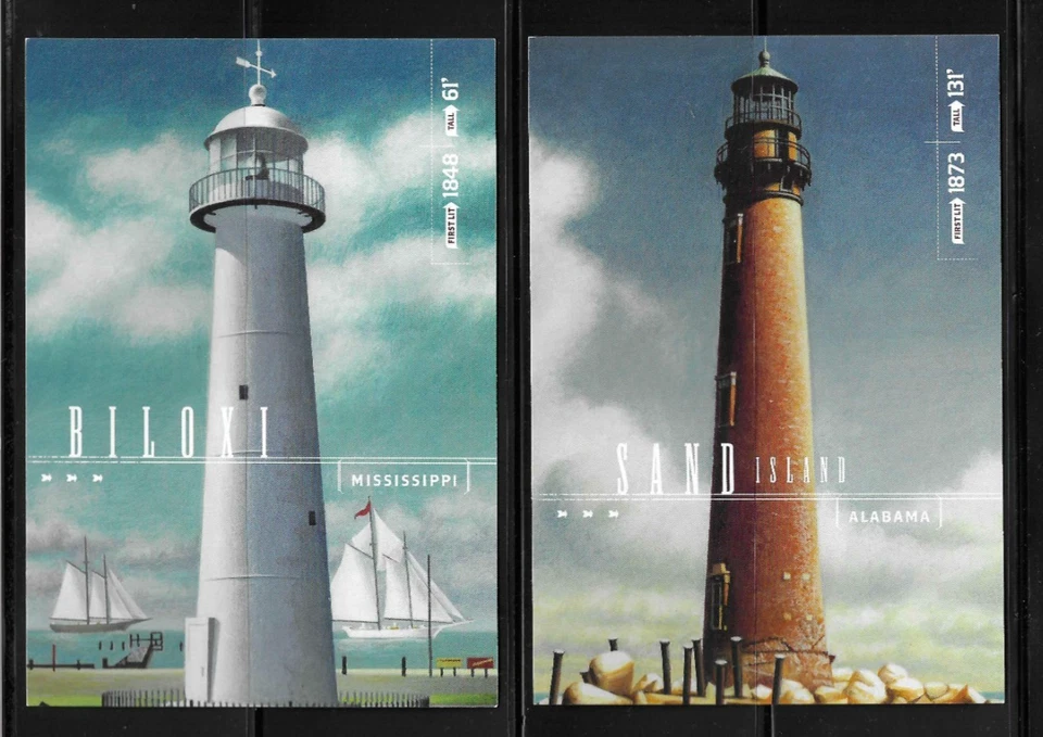 USA SC # UX562-UX566 Gulf Coast Lighthouses  FDC . Colorano Silk Cachet - Image 3 of 4