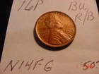 1916P Lincoln Cent  BU R/B