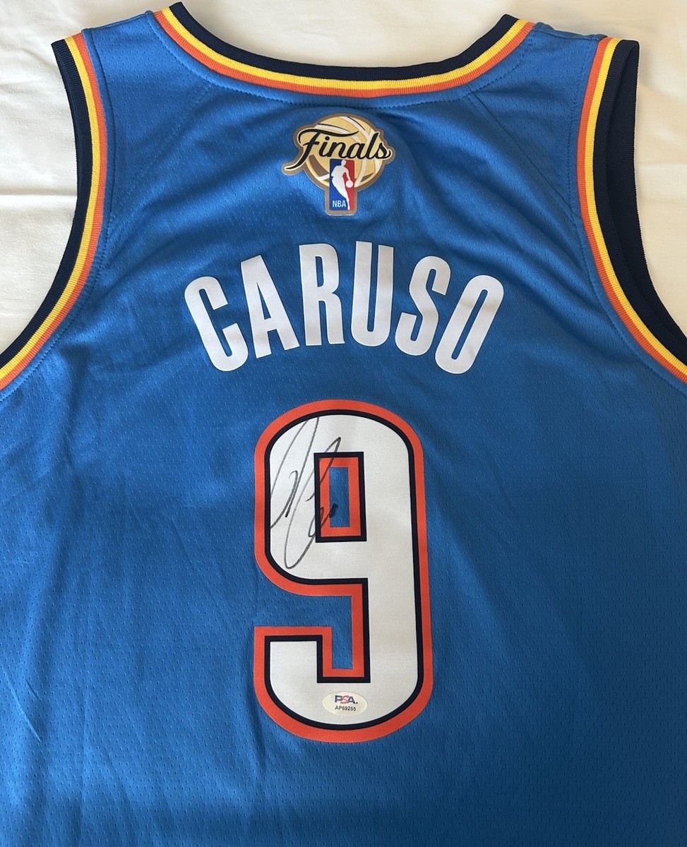 Xリーグ BLUE THUNDERS 試合用ユニフォーム【XO】 Alex Caruso Signed Autographed 2025 NBA Finals Jersey OKC Thunder
