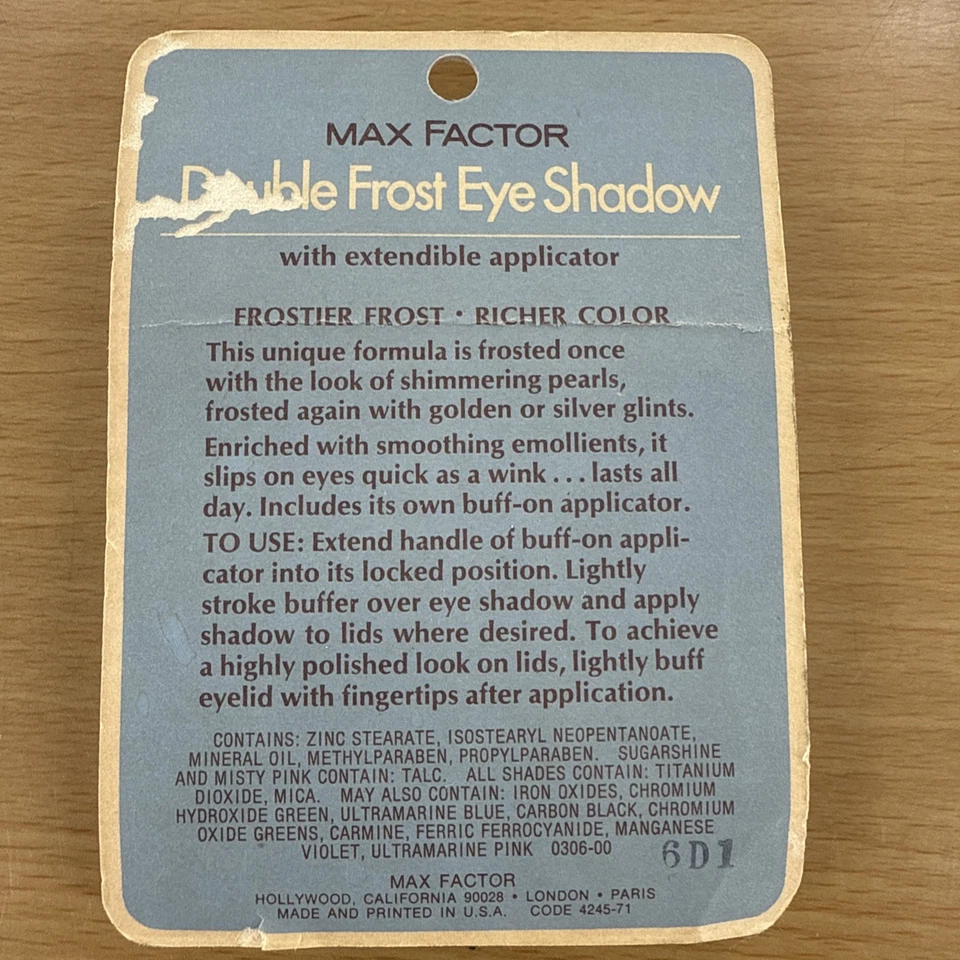 Vintage Max Factor Maxi-Frost Double Frost Eye Double Take Blue - Image 2 of 2