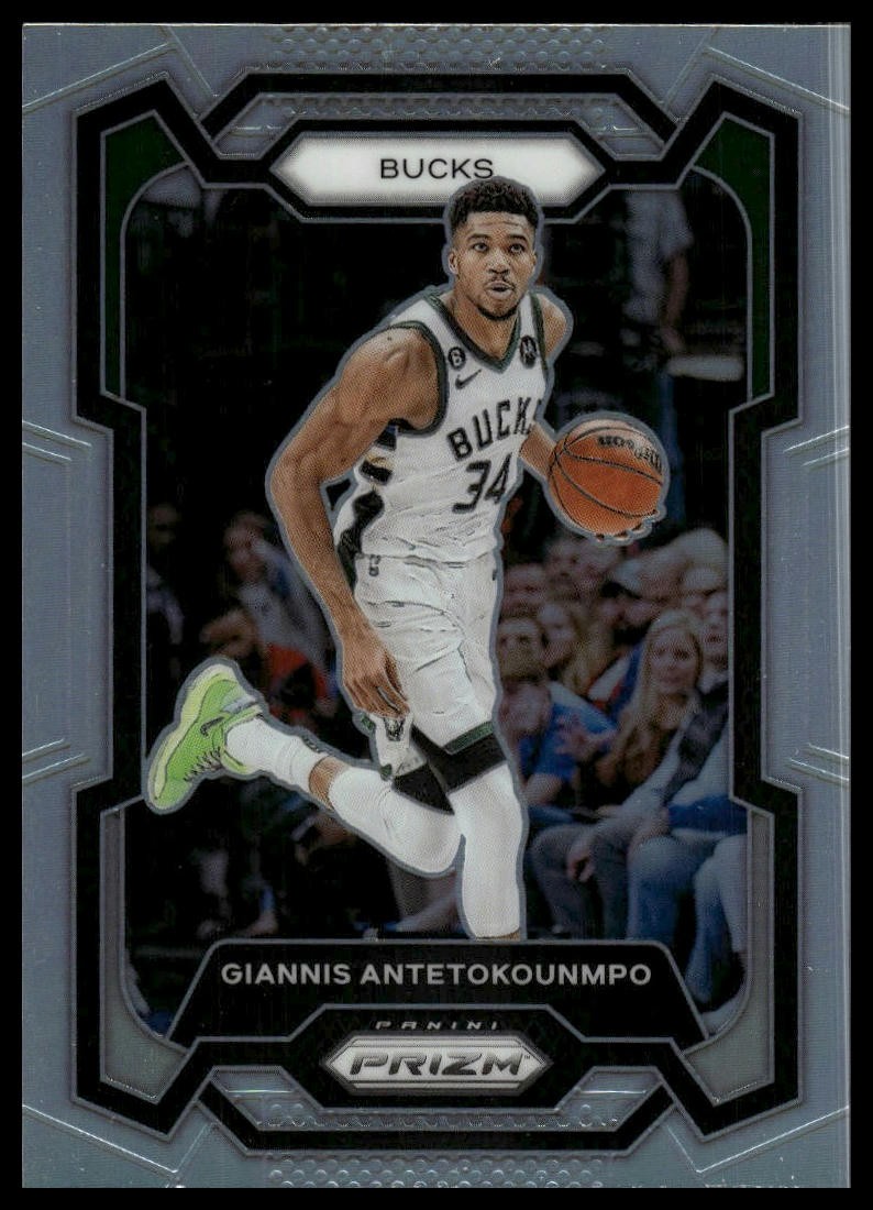 2023-24 Panini Prizm #103 Giannis Antetokounmpo Prizms Silver