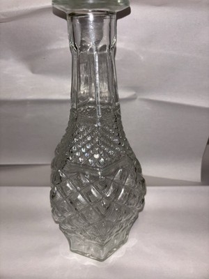 Anchor Hocking Wexford Pattern Glass Decanter Missing Stopper