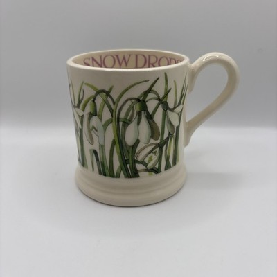 Emma Bridgewater Schneeglöckchen halbes Pint Becher brandneu Winterblumen 1. Qualität