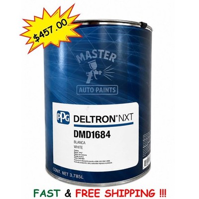 PPG Refinish Deltron NXT 1 Gallon Dmd 1684 Basecoat White Paint Free Shipping!!!