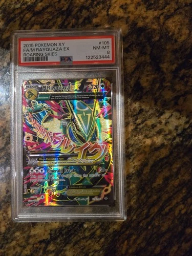 M Rayquaza EX 105/108 PSA 8 Roaring Skies Holo