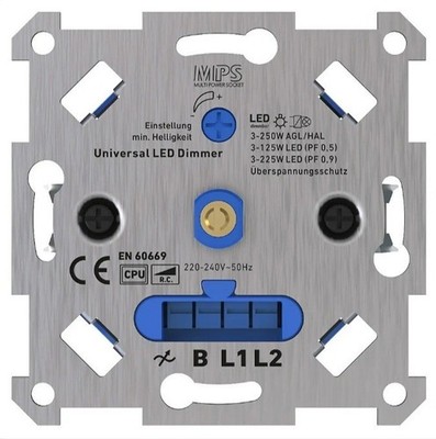Universal LED Dimmer Einsatz Unterputz 3 225W LED-Lampen NEU