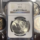 1923-P Philadelphia Peace Silver Dollar S$1 NGC MS65