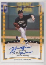 2014 Leaf Perfect Game Showcase Auto Gold 21/50 Hogan Harris #A-HH1 Auto 01wi