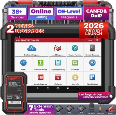 2026 LAUNCH X431 V PRO DYNO TT PRO5 OBD2 Diagnosegerät ALLE SYSTEM ECU Coding DE