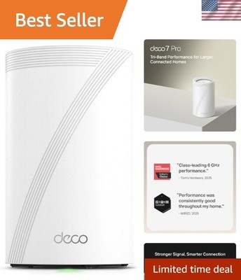 High-Speed Deco 7 Pro BE67 Wi-Fi 7 System for Homes | 200 Devices, AI-Roaming
