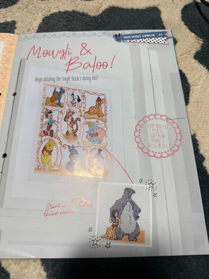 Hachette Disney Cross Stitich Issue 5 Jungle Book Cinderella Tigger Frozen - Image 3 of 4