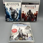 Assassins Creed 1, 2, & 3 Bundle  PS3 3 Games - Complete w/Manuals CIB Tested
