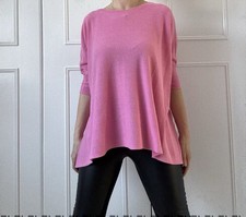 Tuta maglione Manu cashmere 100% cotone rosa vestibilità ampia 10-14