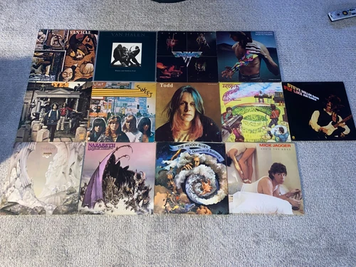 Lot of 13 CLASSIC ROCK Vinyl LPs 70s - yes van halen todd rundgren mick jagger