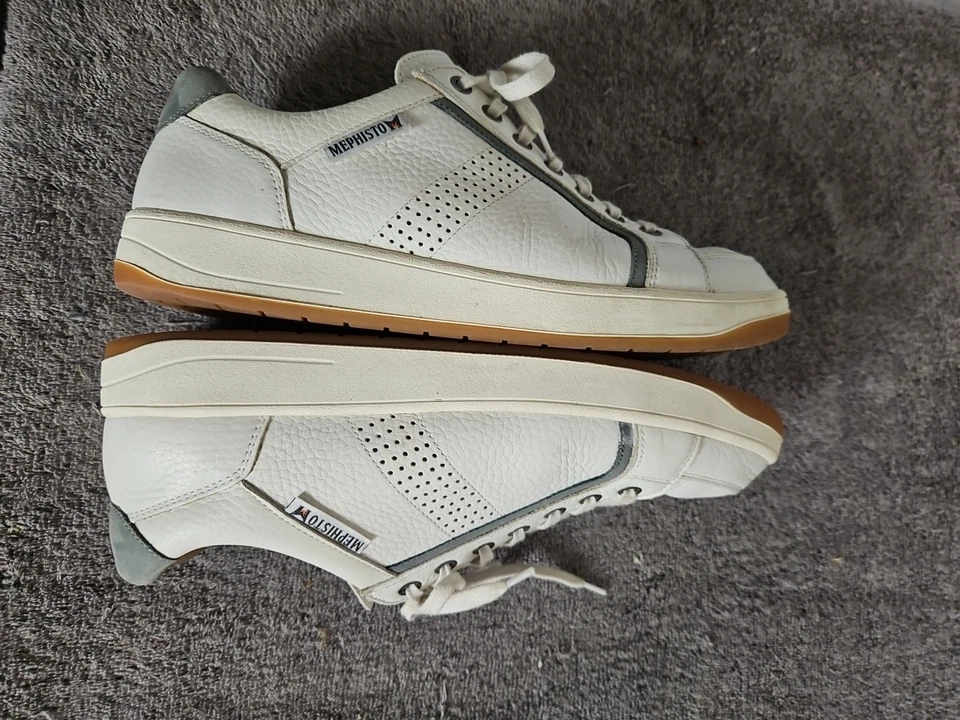 Mephisto City Hiker Shoes Mens 9M White & Gray Leather Upper & Liner - Image 3 of 4